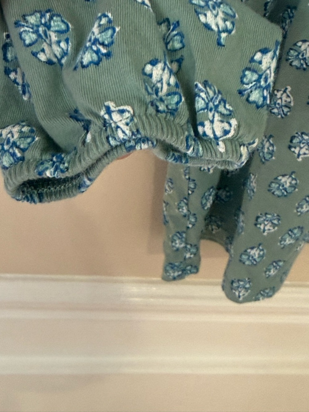 Lucky Brand green and blue floral long sleeve knit shirt size medium - Picture 3 of 7